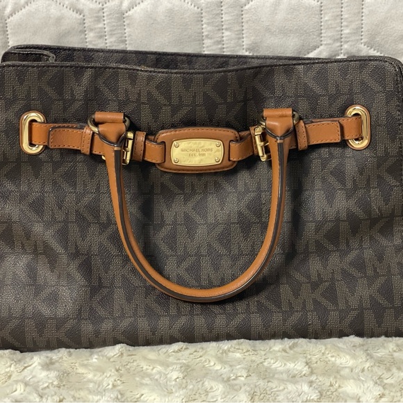 Michael Kors Dark Brown Satchel with Gold Accents - Picture 4 of 7